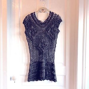 Metallic Crocheted Dress